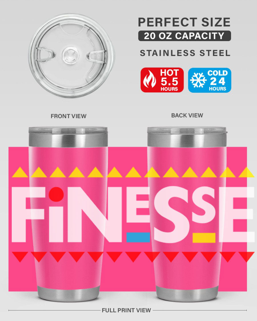 Finesse 158# Cotton Tank featuring stylish black words and phrases design, perfect for casual wear.