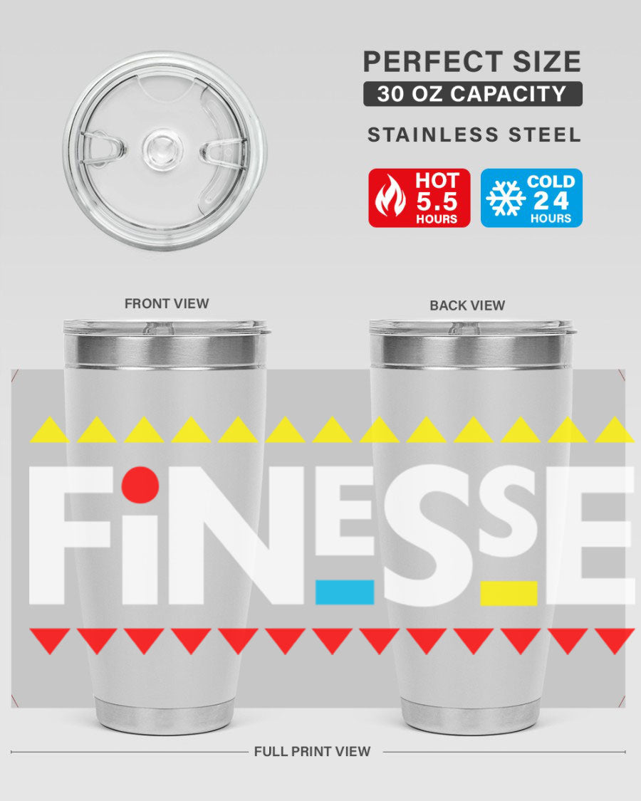 Finesse 158# Cotton Tank featuring stylish black words and phrases design, perfect for casual wear.