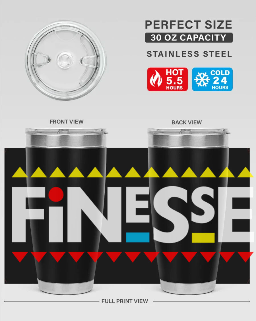 Finesse 158# Cotton Tank featuring stylish black words and phrases design, perfect for casual wear.