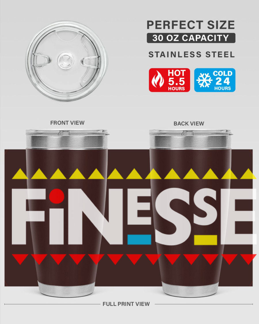 Finesse 158# Cotton Tank featuring stylish black words and phrases design, perfect for casual wear.