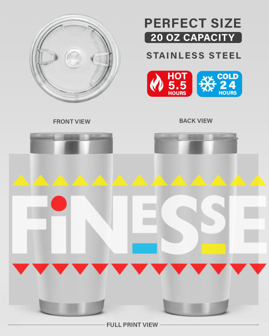 Finesse 158# Cotton Tank featuring stylish black words and phrases design, perfect for casual wear.