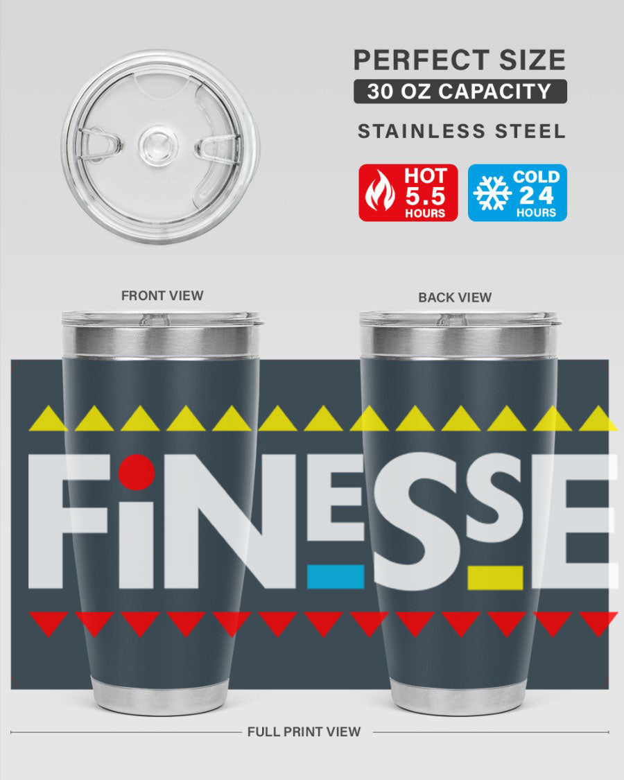 Finesse 158# Cotton Tank featuring stylish black words and phrases design, perfect for casual wear.