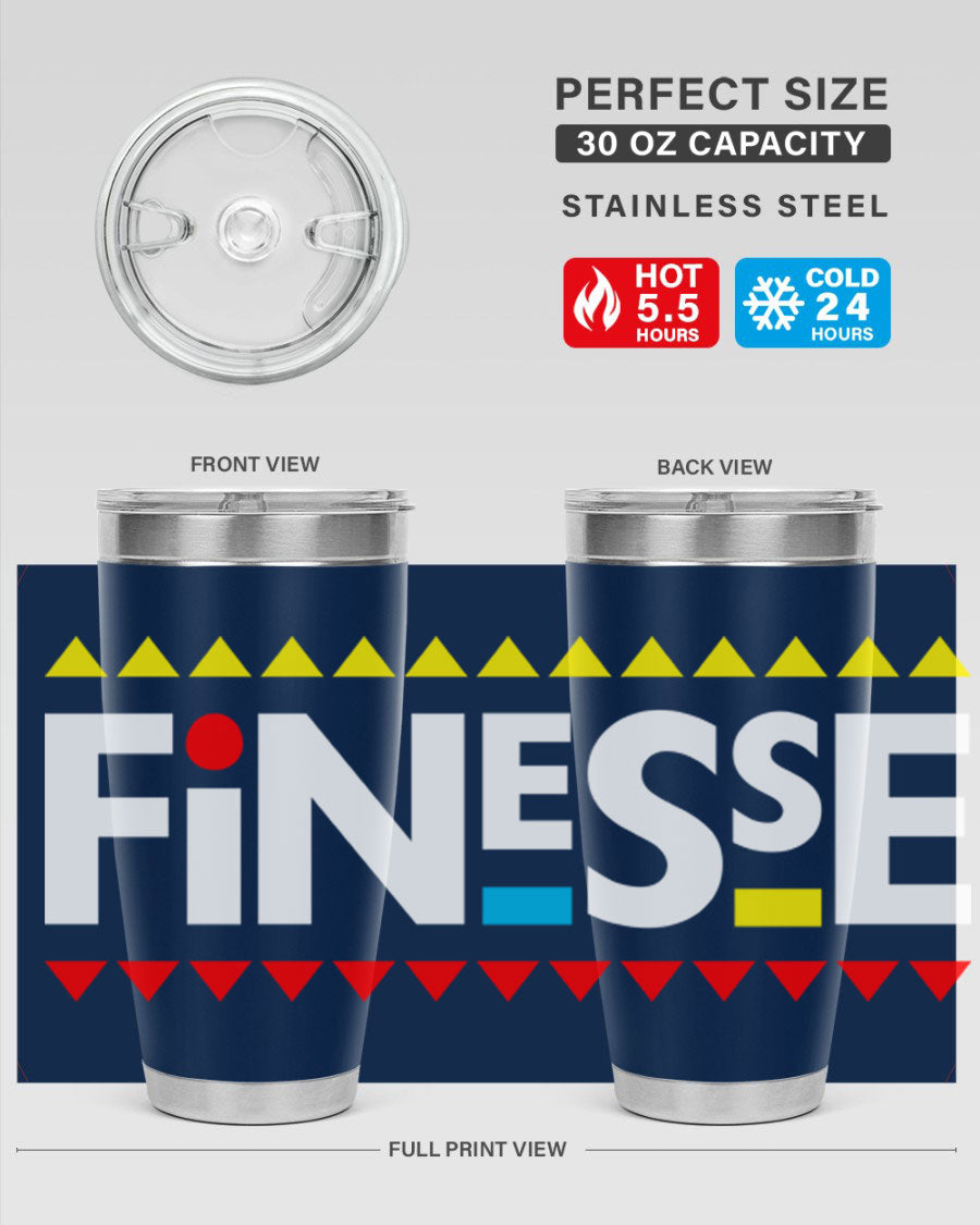 Finesse 158# Cotton Tank featuring stylish black words and phrases design, perfect for casual wear.