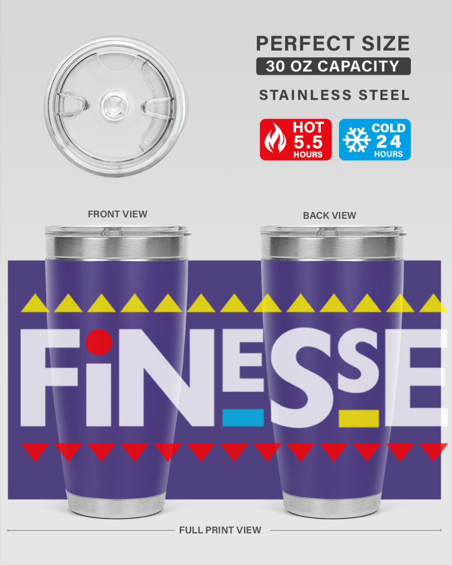 Finesse 158# Cotton Tank featuring stylish black words and phrases design, perfect for casual wear.