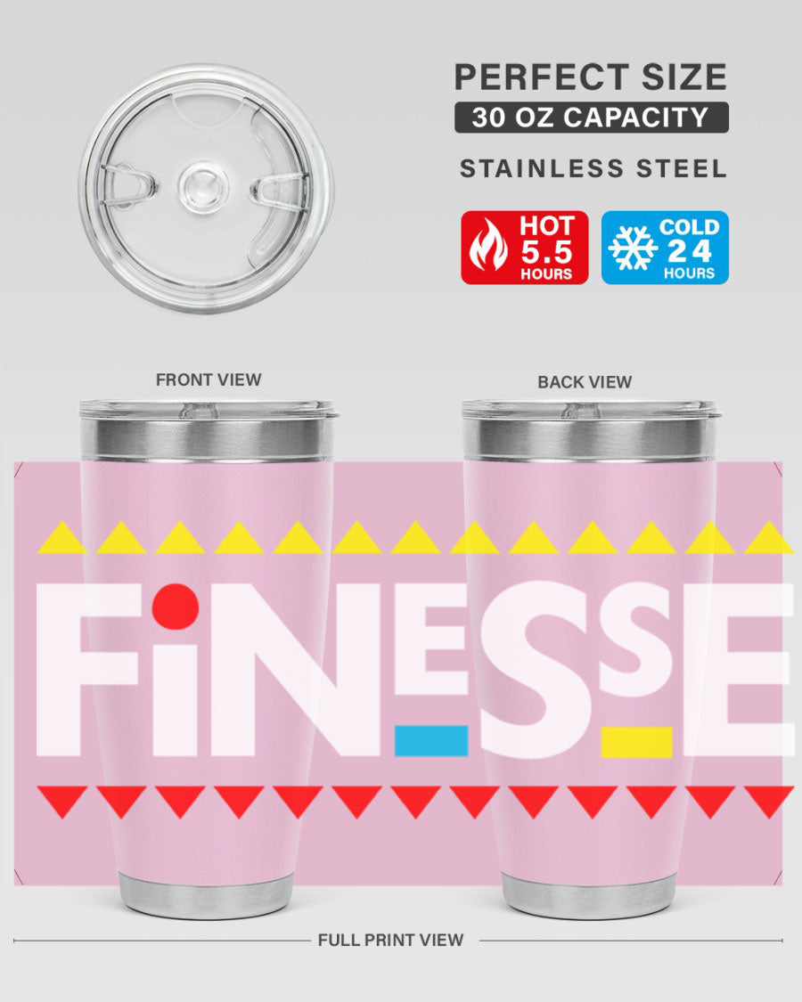 Finesse 158# Cotton Tank featuring stylish black words and phrases design, perfect for casual wear.