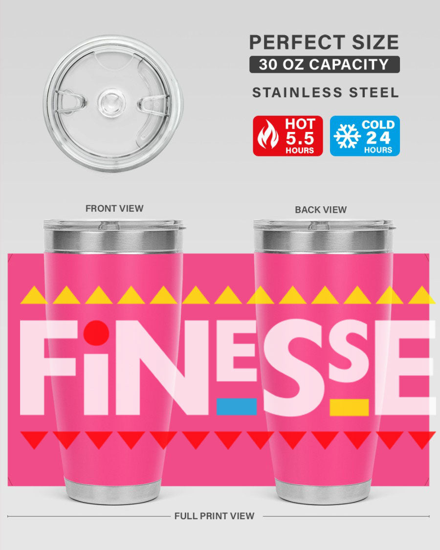 Finesse 158# Cotton Tank featuring stylish black words and phrases design, perfect for casual wear.