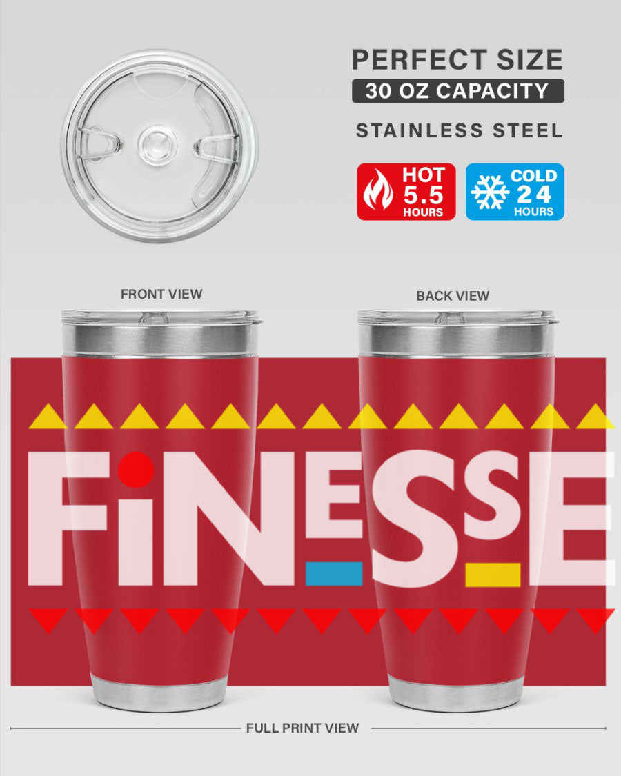 Finesse 158# Cotton Tank featuring stylish black words and phrases design, perfect for casual wear.