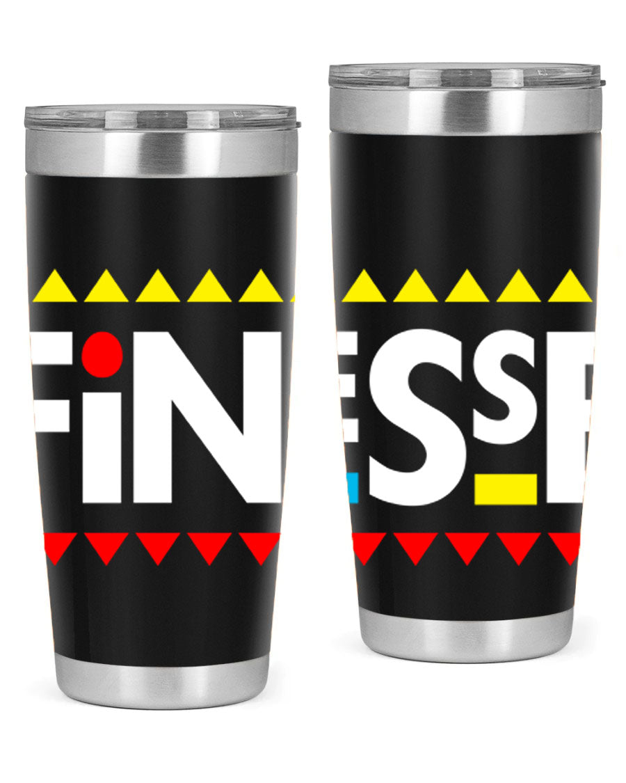 Finesse 158# Cotton Tank featuring stylish black words and phrases design, perfect for casual wear.