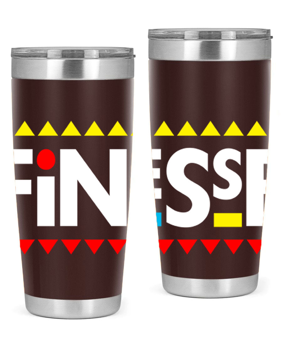 Finesse 158# Cotton Tank featuring stylish black words and phrases design, perfect for casual wear.