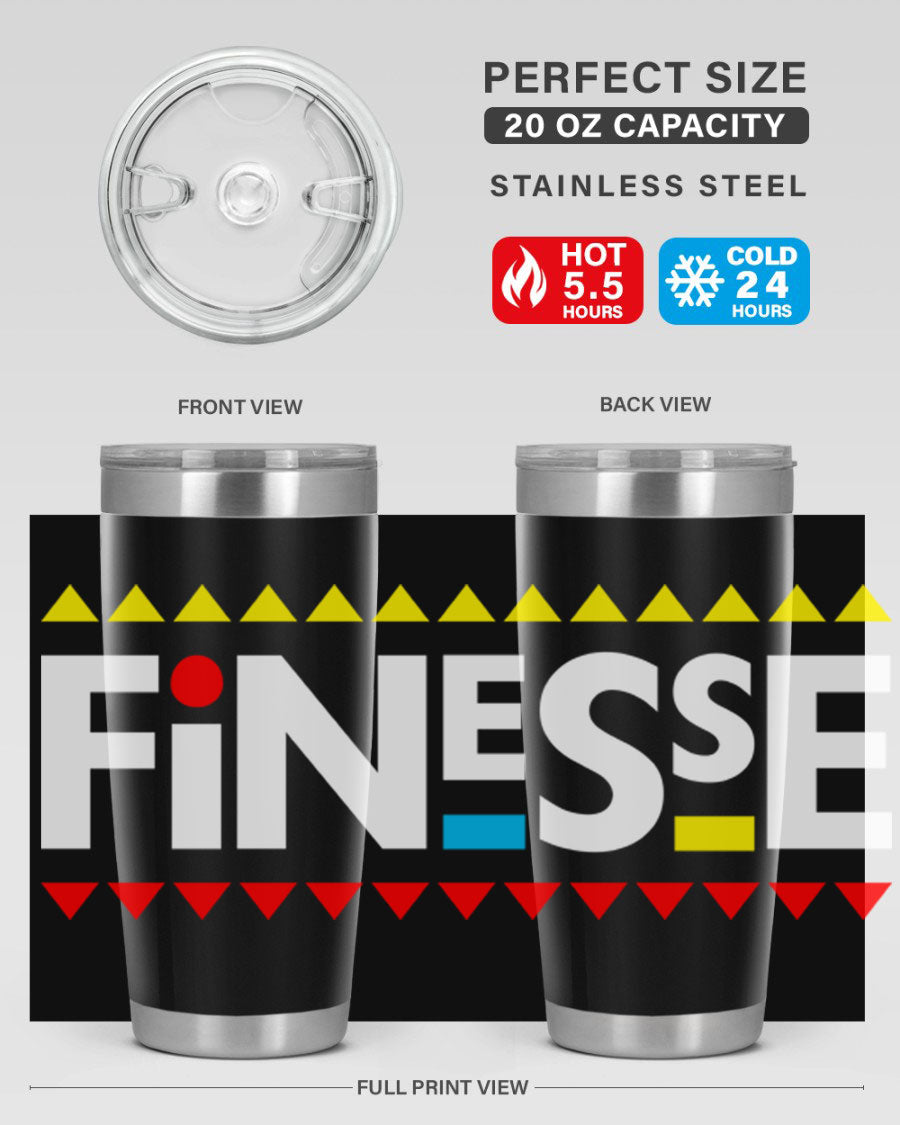 Finesse 158# Cotton Tank featuring stylish black words and phrases design, perfect for casual wear.