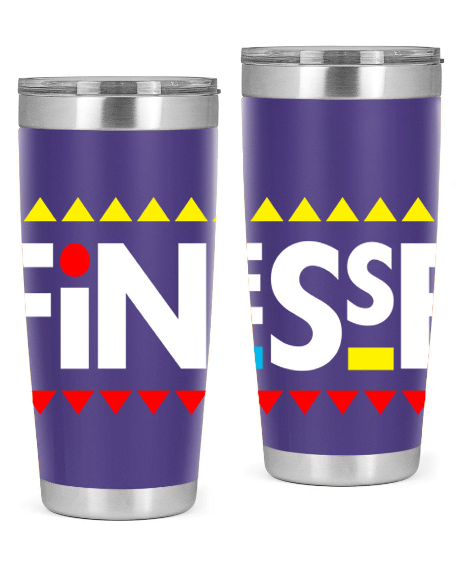 Finesse 158# Cotton Tank featuring stylish black words and phrases design, perfect for casual wear.