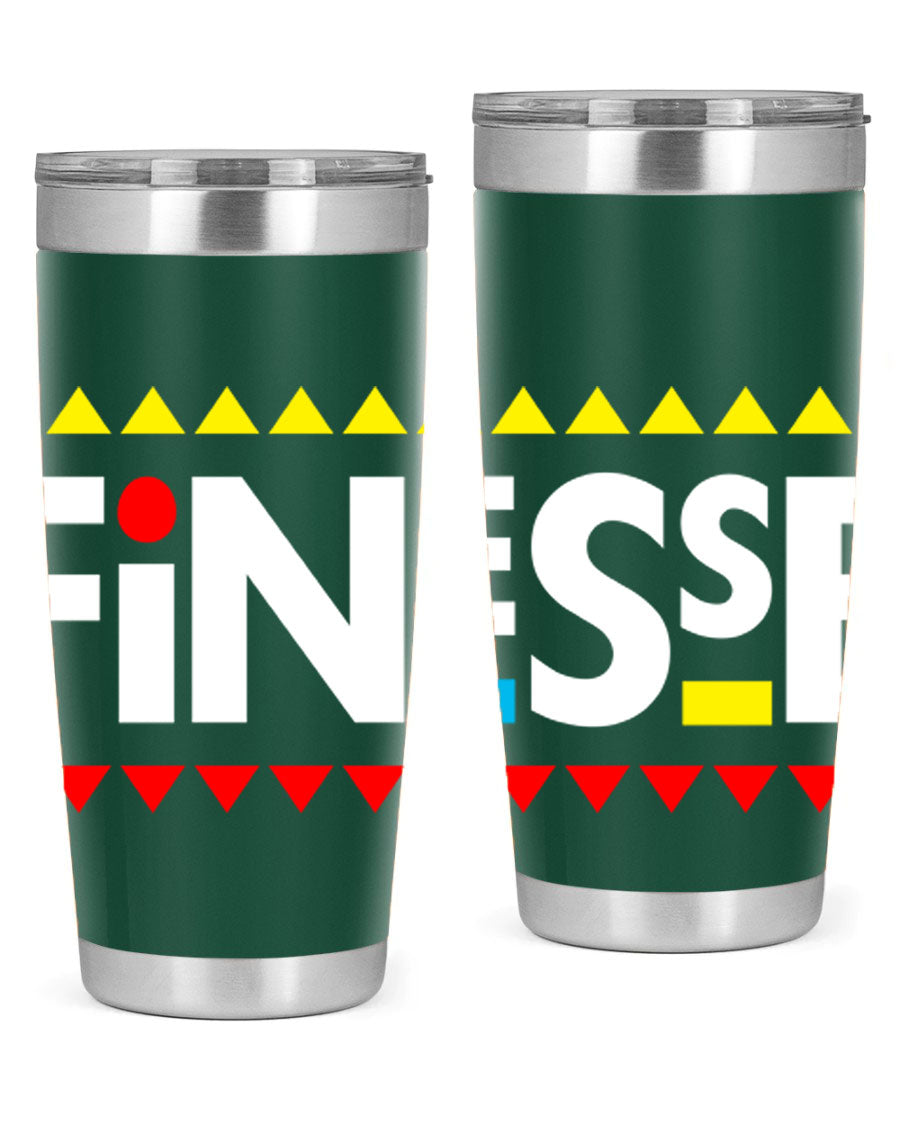 Finesse 158# Cotton Tank featuring stylish black words and phrases design, perfect for casual wear.