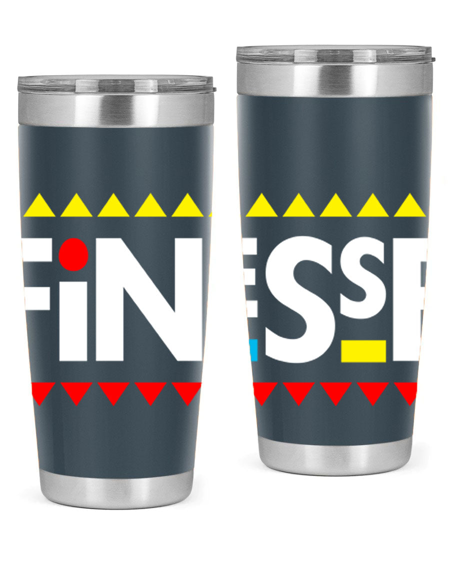 Finesse 158# Cotton Tank featuring stylish black words and phrases design, perfect for casual wear.