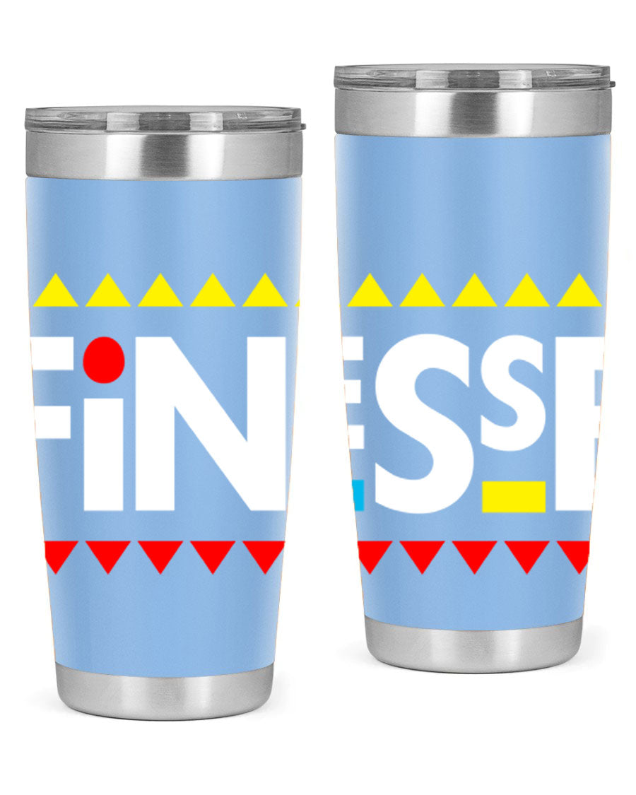 Finesse 158# Cotton Tank featuring stylish black words and phrases design, perfect for casual wear.