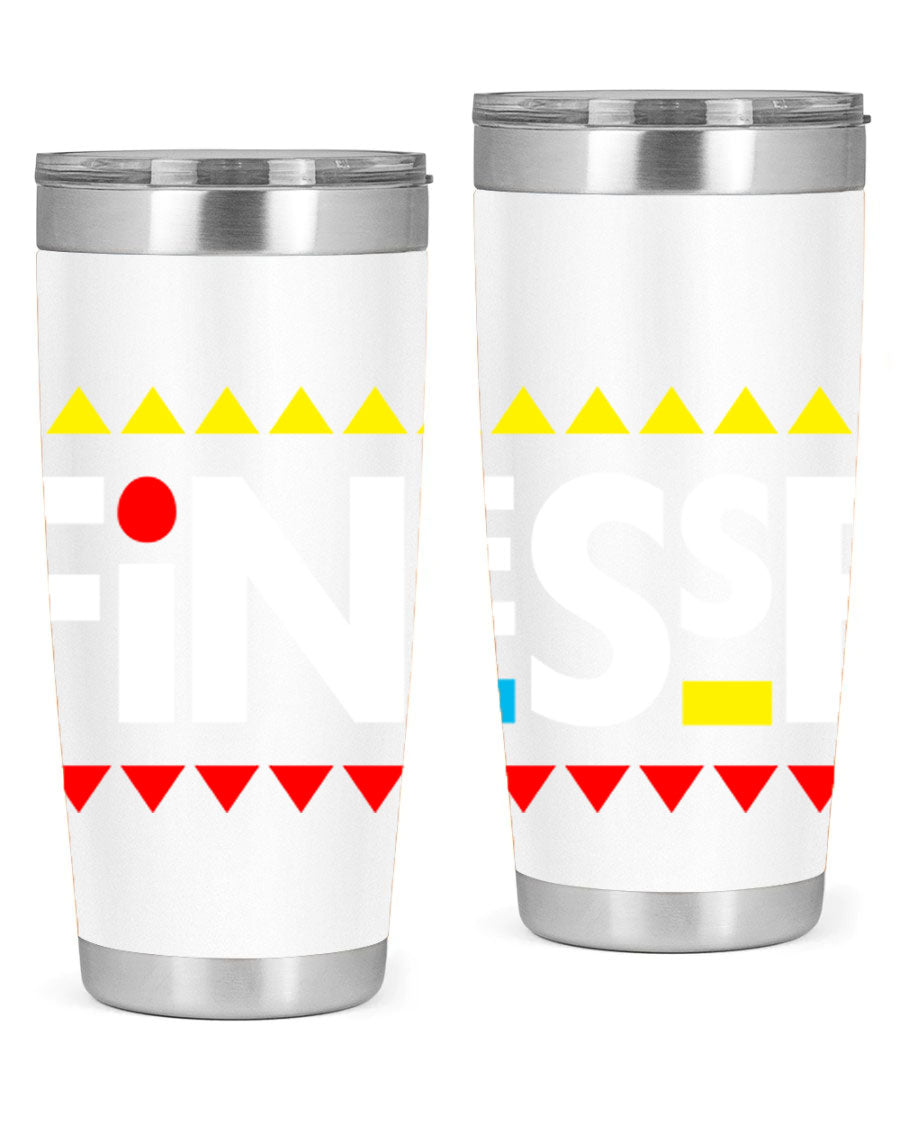 Finesse 158# Cotton Tank featuring stylish black words and phrases design, perfect for casual wear.