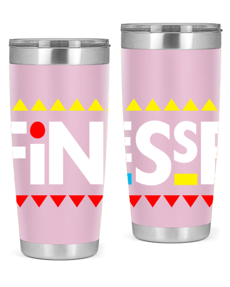 Finesse 158# Cotton Tank featuring stylish black words and phrases design, perfect for casual wear.