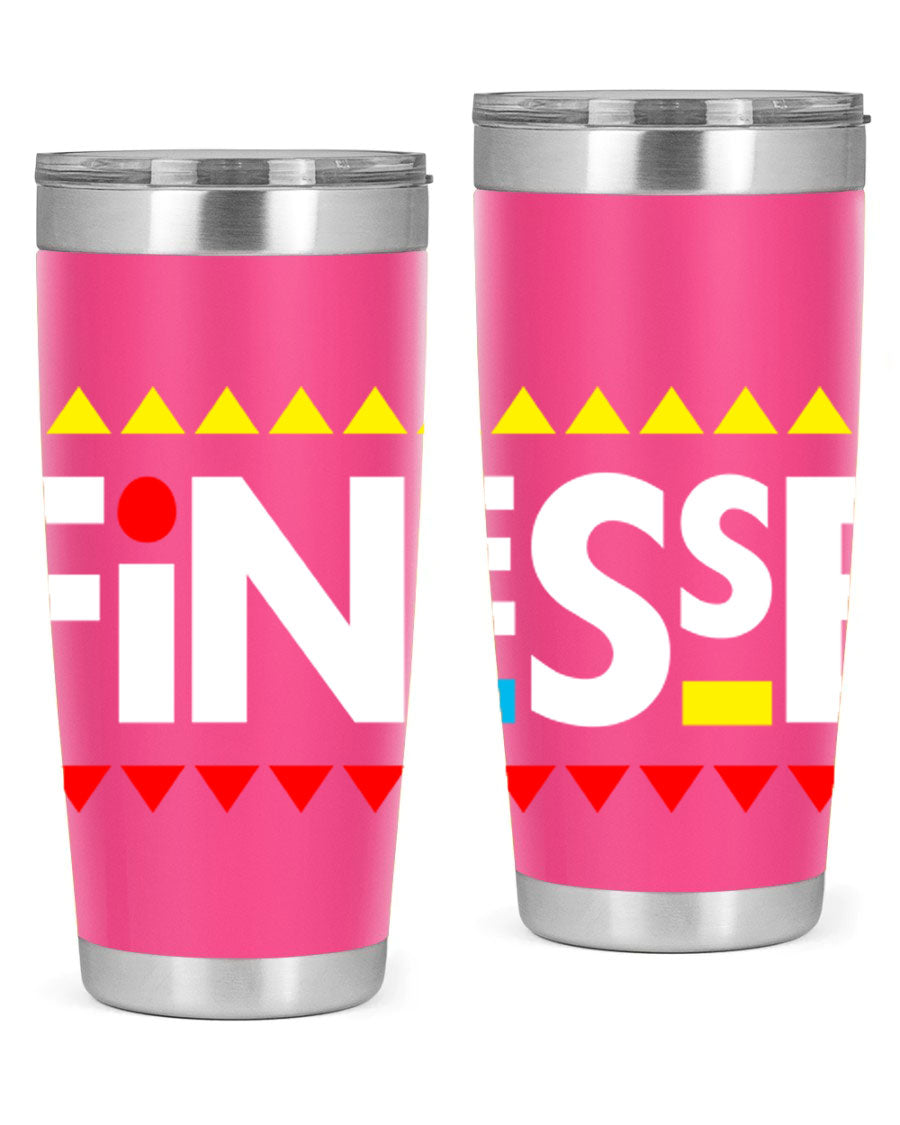 Finesse 158# Cotton Tank featuring stylish black words and phrases design, perfect for casual wear.