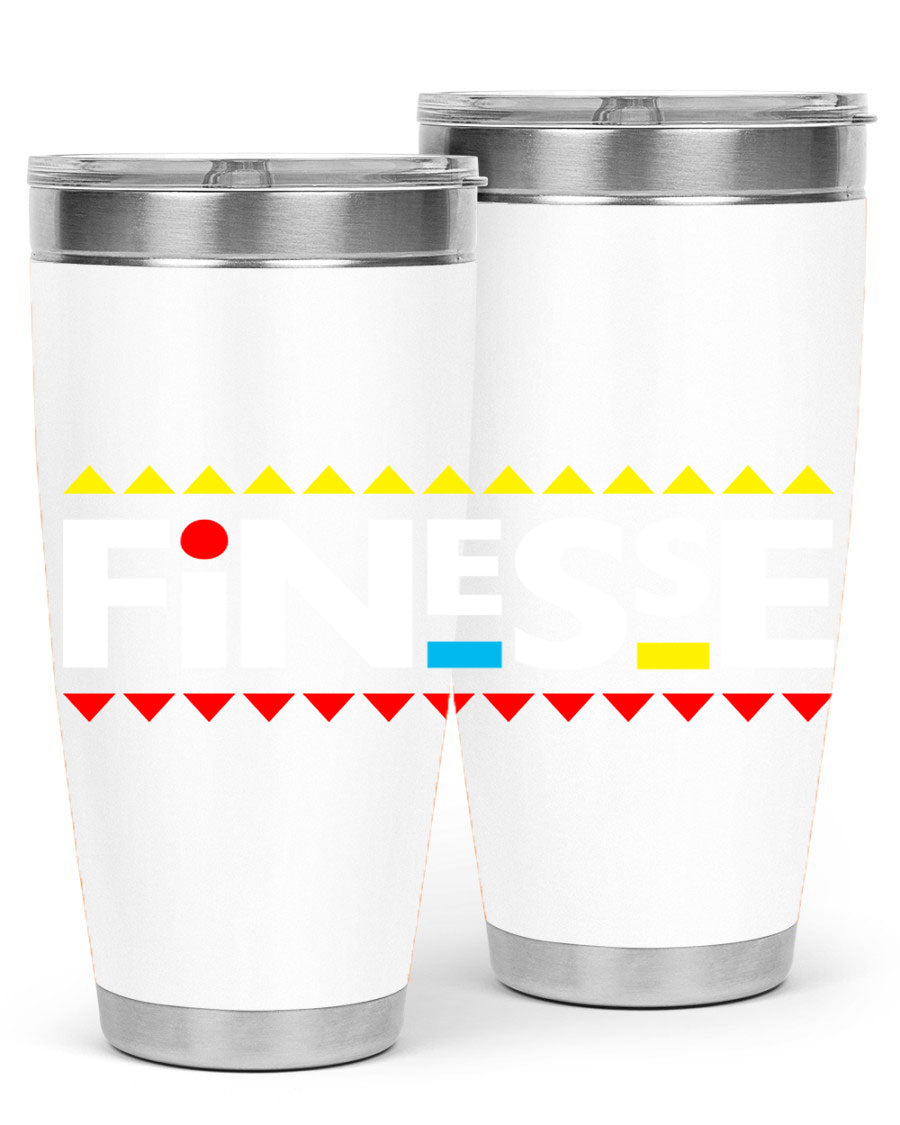 Finesse 158# Cotton Tank featuring stylish black words and phrases design, perfect for casual wear.