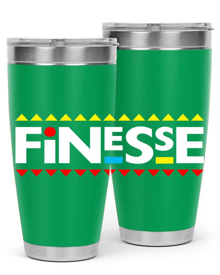 Finesse 158# Cotton Tank featuring stylish black words and phrases design, perfect for casual wear.