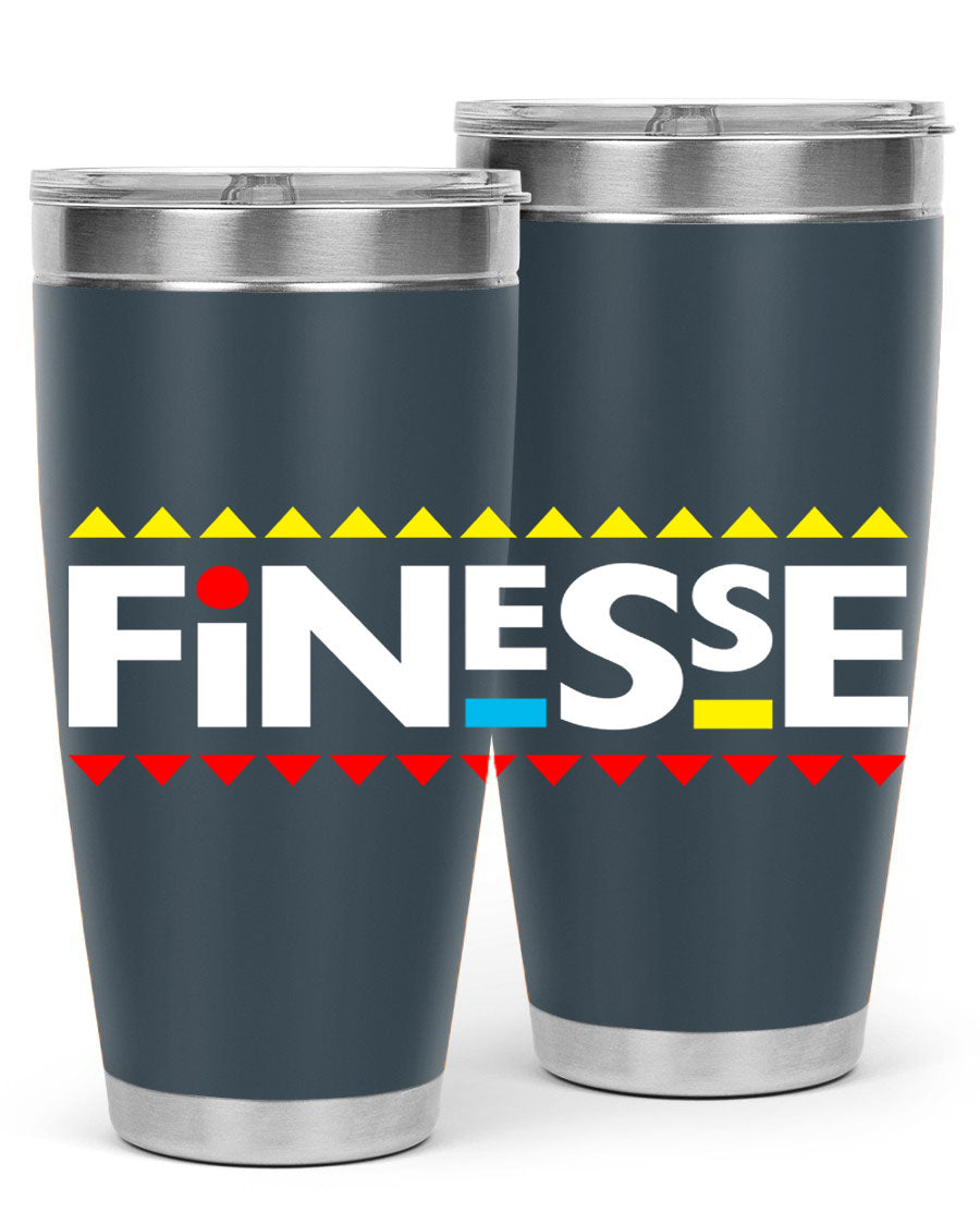 Finesse 158# Cotton Tank featuring stylish black words and phrases design, perfect for casual wear.