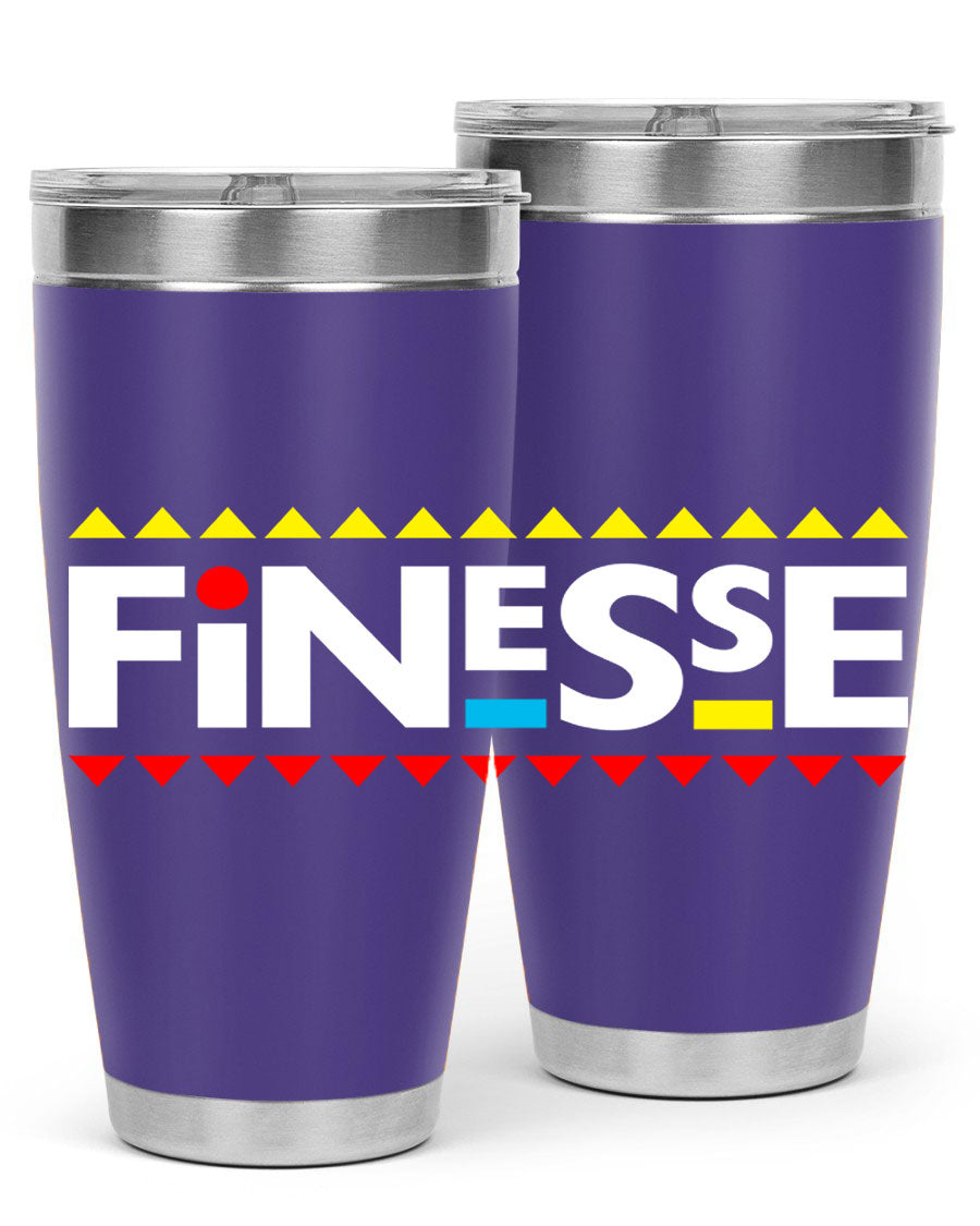 Finesse 158# Cotton Tank featuring stylish black words and phrases design, perfect for casual wear.