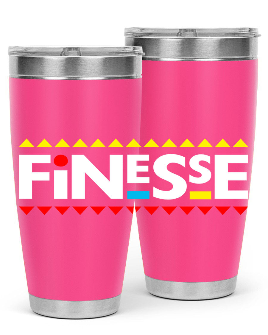 Finesse 158# Cotton Tank featuring stylish black words and phrases design, perfect for casual wear.