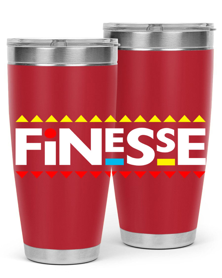 Finesse 158# Cotton Tank featuring stylish black words and phrases design, perfect for casual wear.