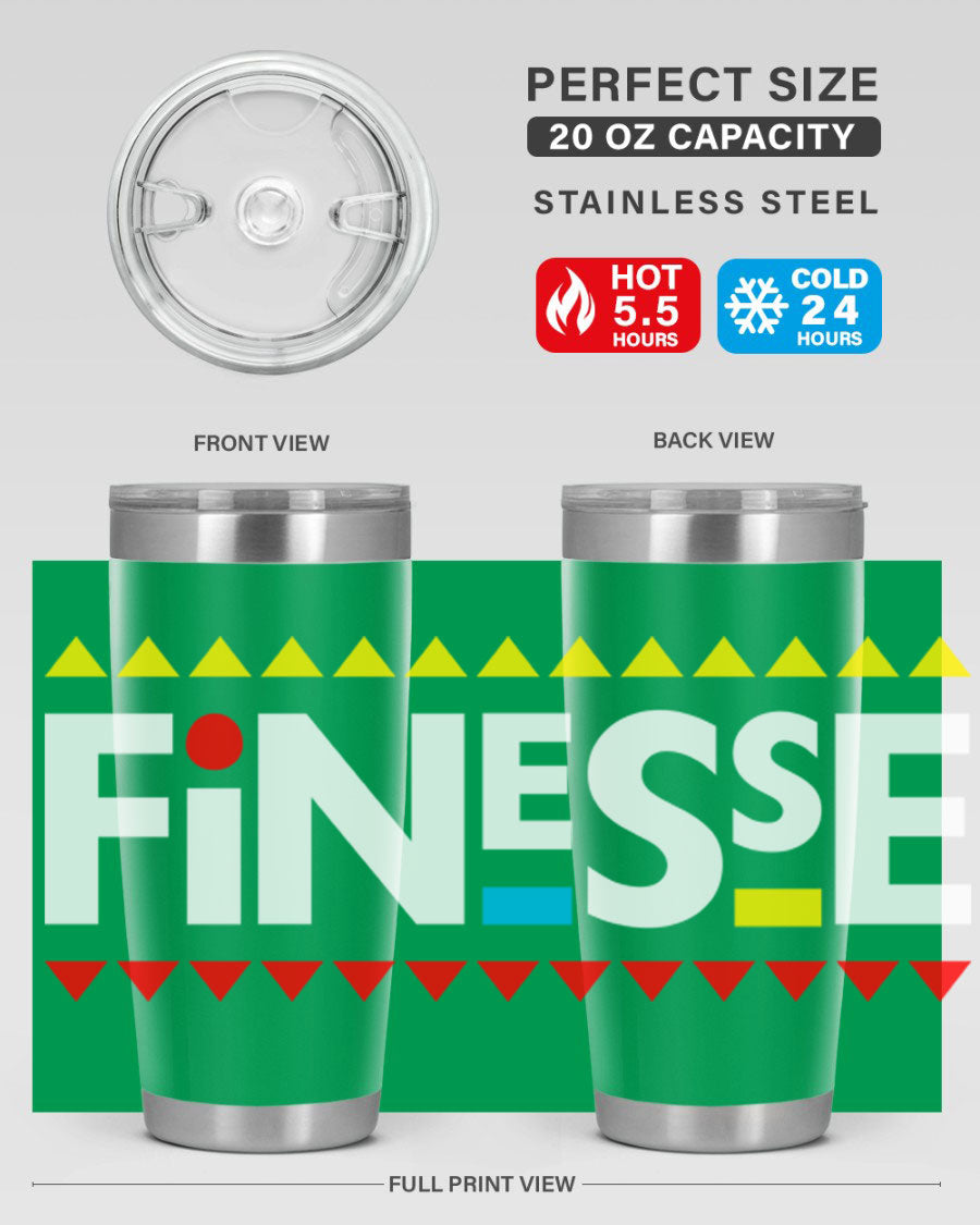 Finesse 158# Cotton Tank featuring stylish black words and phrases design, perfect for casual wear.