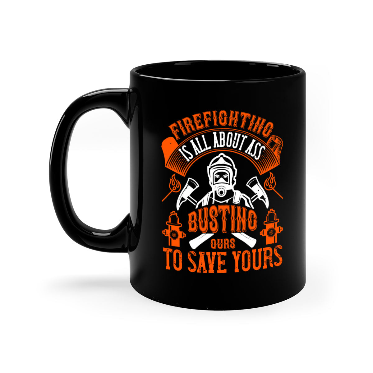 Firefighter Style 78# Mug with colorful handle and glossy finish, available in multiple colors and sizes.