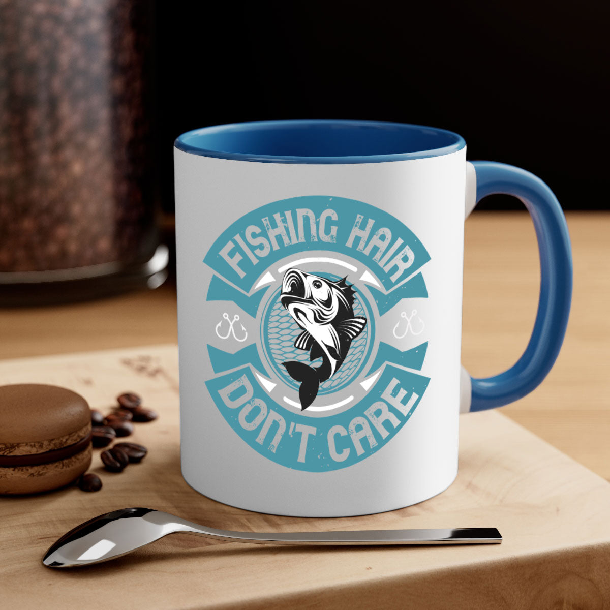 Fishing Hair 149# Mug with colorful handle and glossy finish, perfect for coffee and tea lovers.