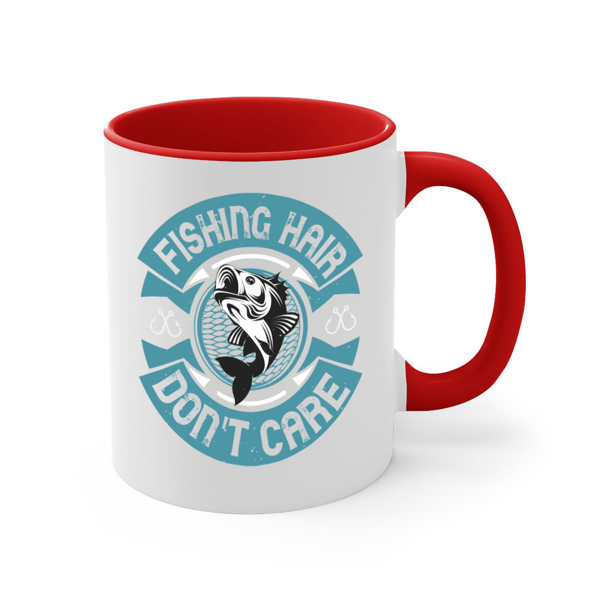 Fishing Hair 149# Mug with colorful handle and glossy finish, perfect for coffee and tea lovers.