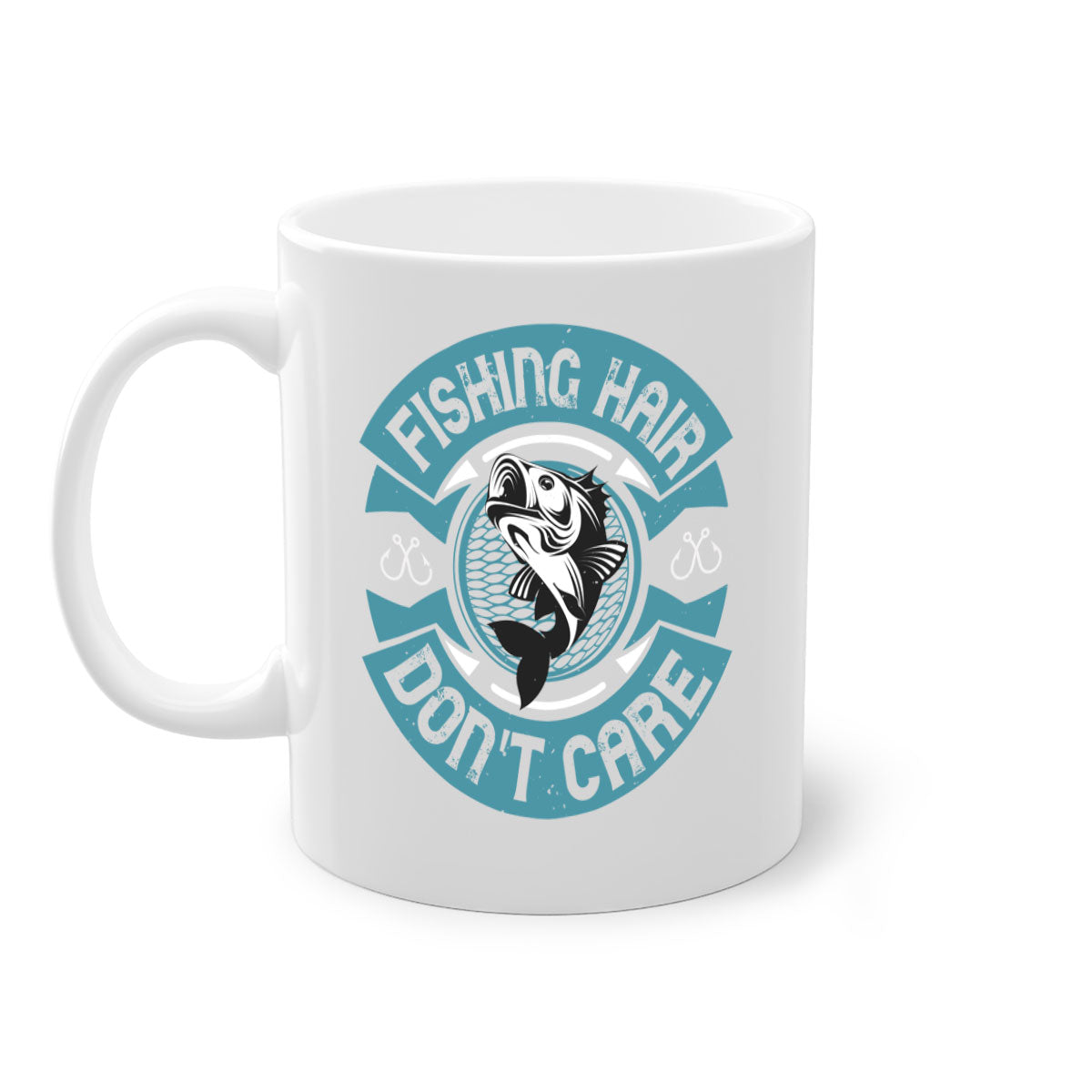 Fishing Hair 149# Mug with colorful handle and glossy finish, perfect for coffee and tea lovers.