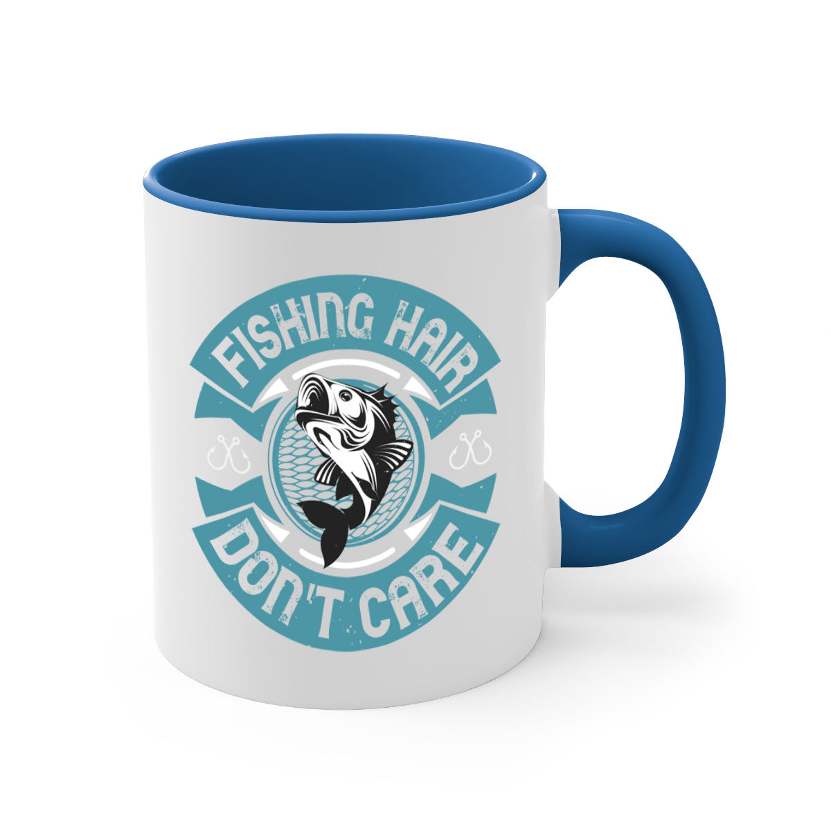 Fishing Hair 149# Mug with colorful handle and glossy finish, perfect for coffee and tea lovers.