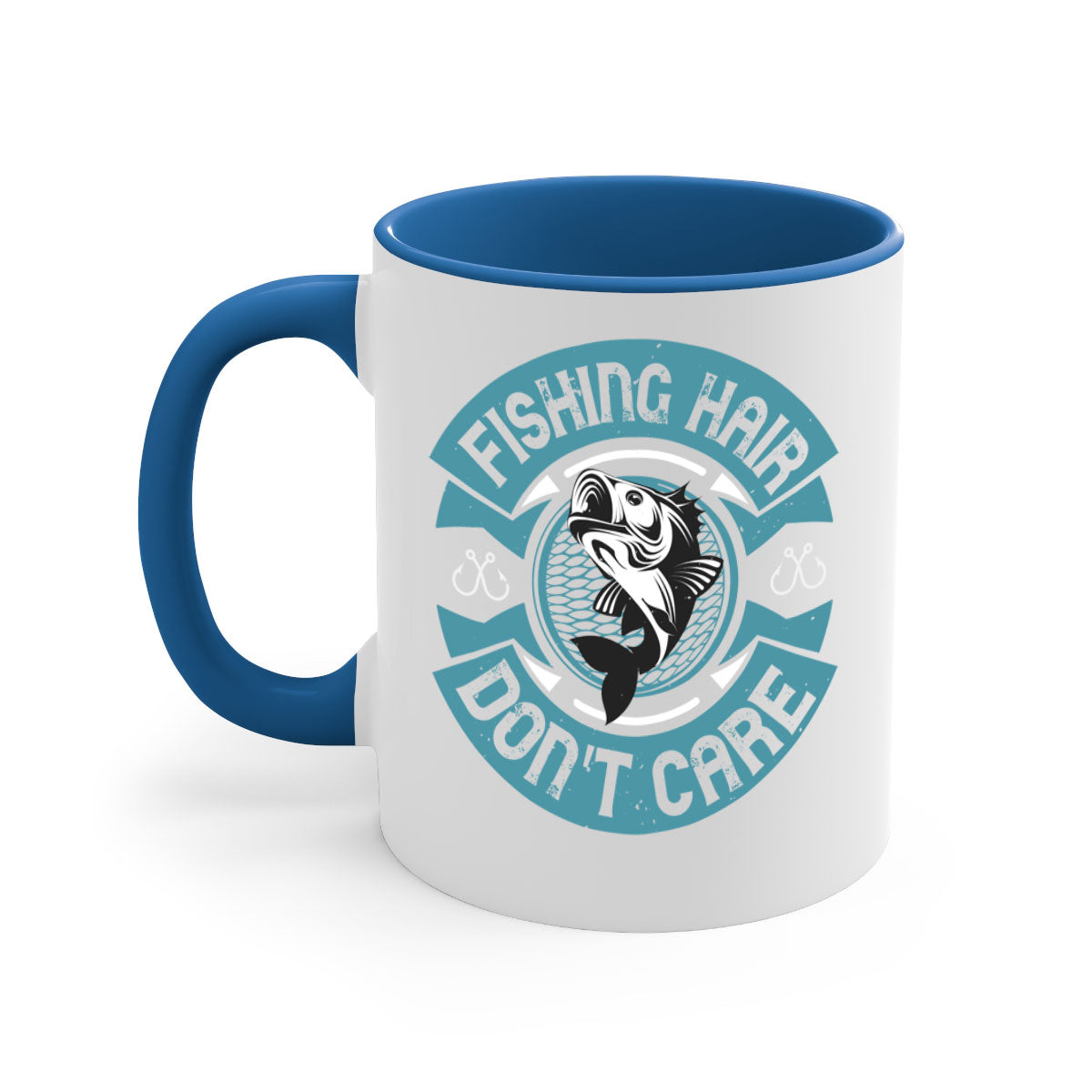Fishing Hair 149# Mug with colorful handle and glossy finish, perfect for coffee and tea lovers.