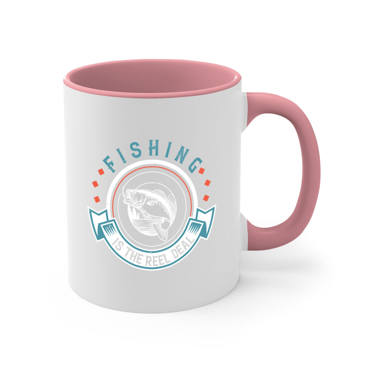 Fishing is the Reel Deal 271# Mug with colorful handle and glossy finish, perfect for coffee and tea lovers.