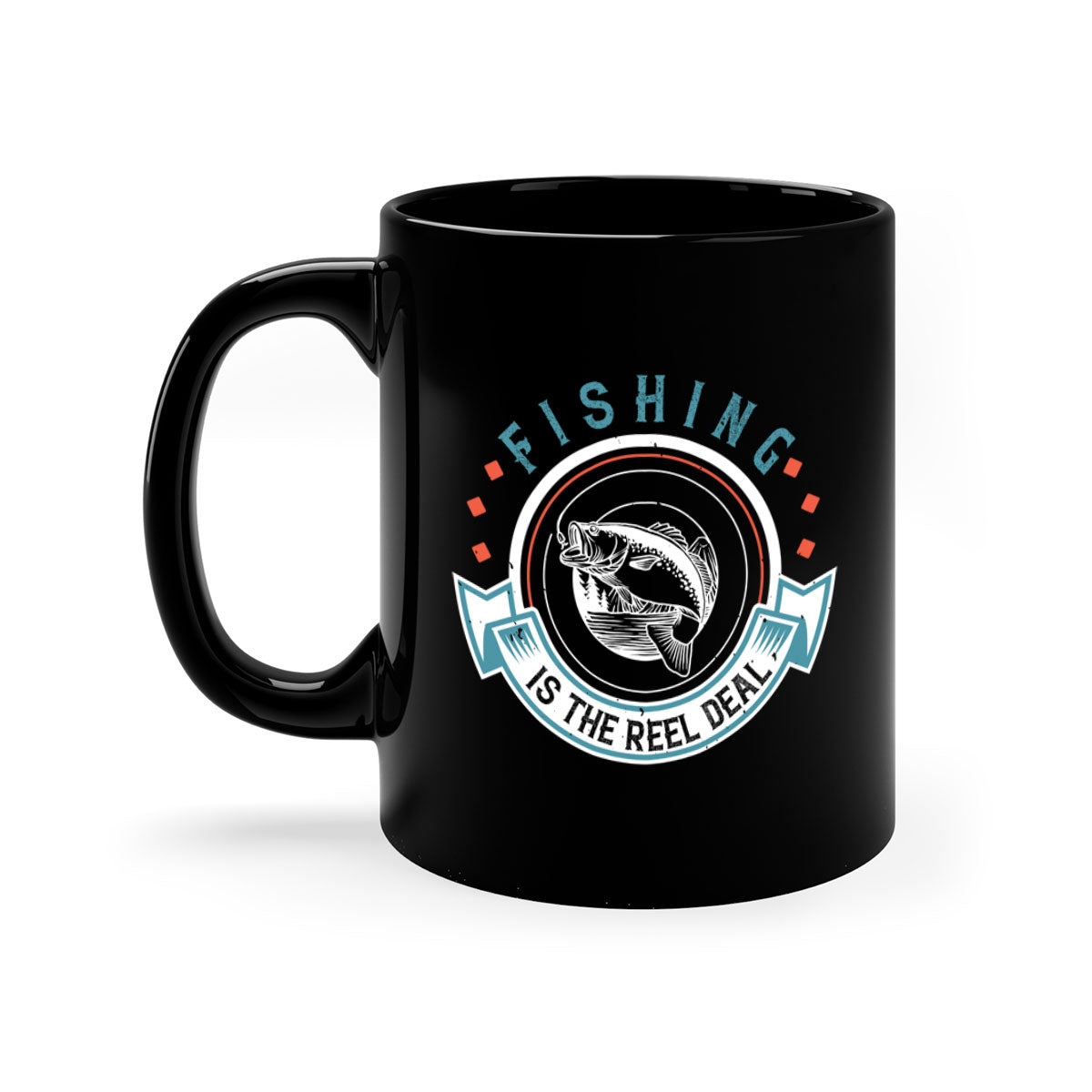 Fishing is the Reel Deal 271# Mug with colorful handle and glossy finish, perfect for coffee and tea lovers.