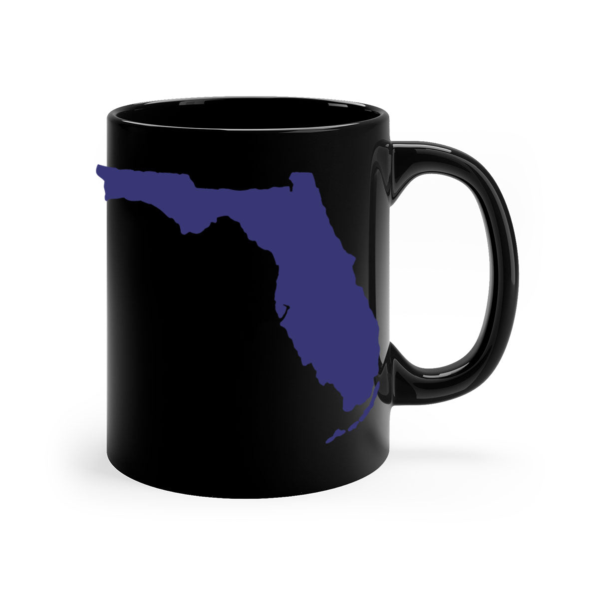 Florida 42# Mug featuring a glossy finish with a colored handle and interior, available in multiple colors and sizes.
