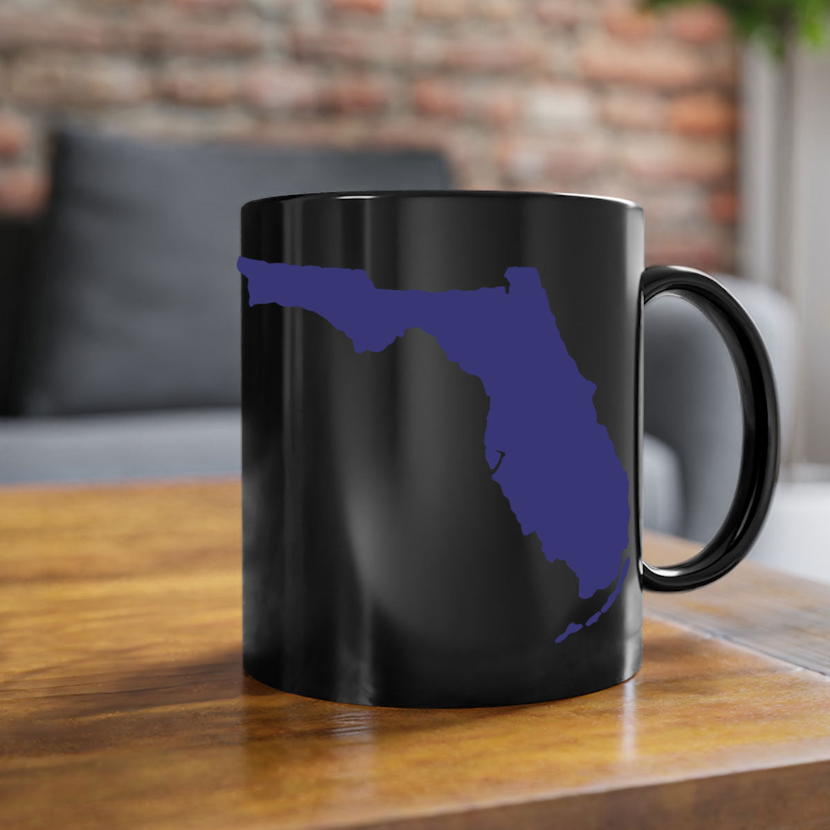 Florida 42# Mug featuring a glossy finish with a colored handle and interior, available in multiple colors and sizes.