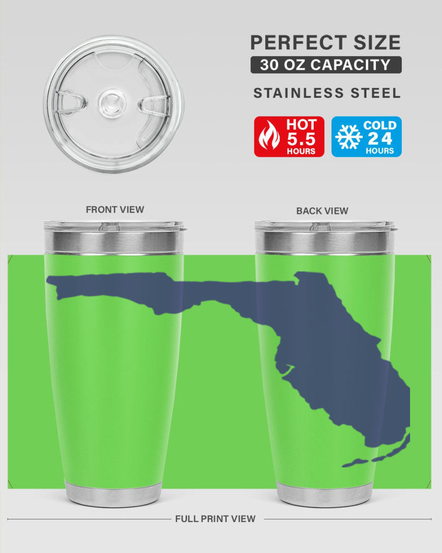 Florida 42# Tumbler featuring a double wall vacuum design, copper lining, and a drink-thru lid, perfect for hot and cold beverages.
