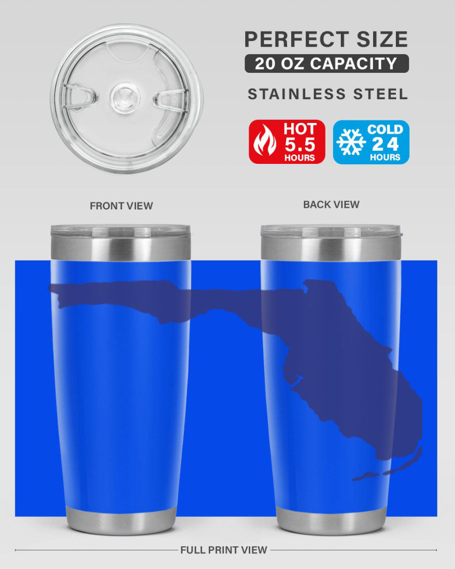 Florida 42# Tumbler featuring a double wall vacuum design, copper lining, and a drink-thru lid, perfect for hot and cold beverages.