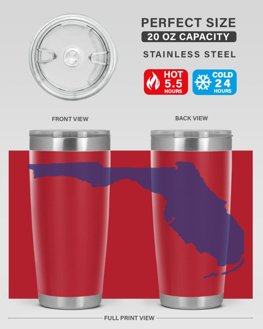 Florida 42# Tumbler featuring a double wall vacuum design, copper lining, and a drink-thru lid, perfect for hot and cold beverages.