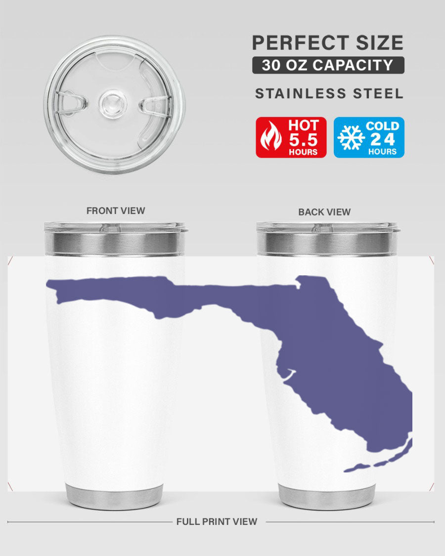 Florida 42# Tumbler featuring a double wall vacuum design, copper lining, and a drink-thru lid, perfect for hot and cold beverages.