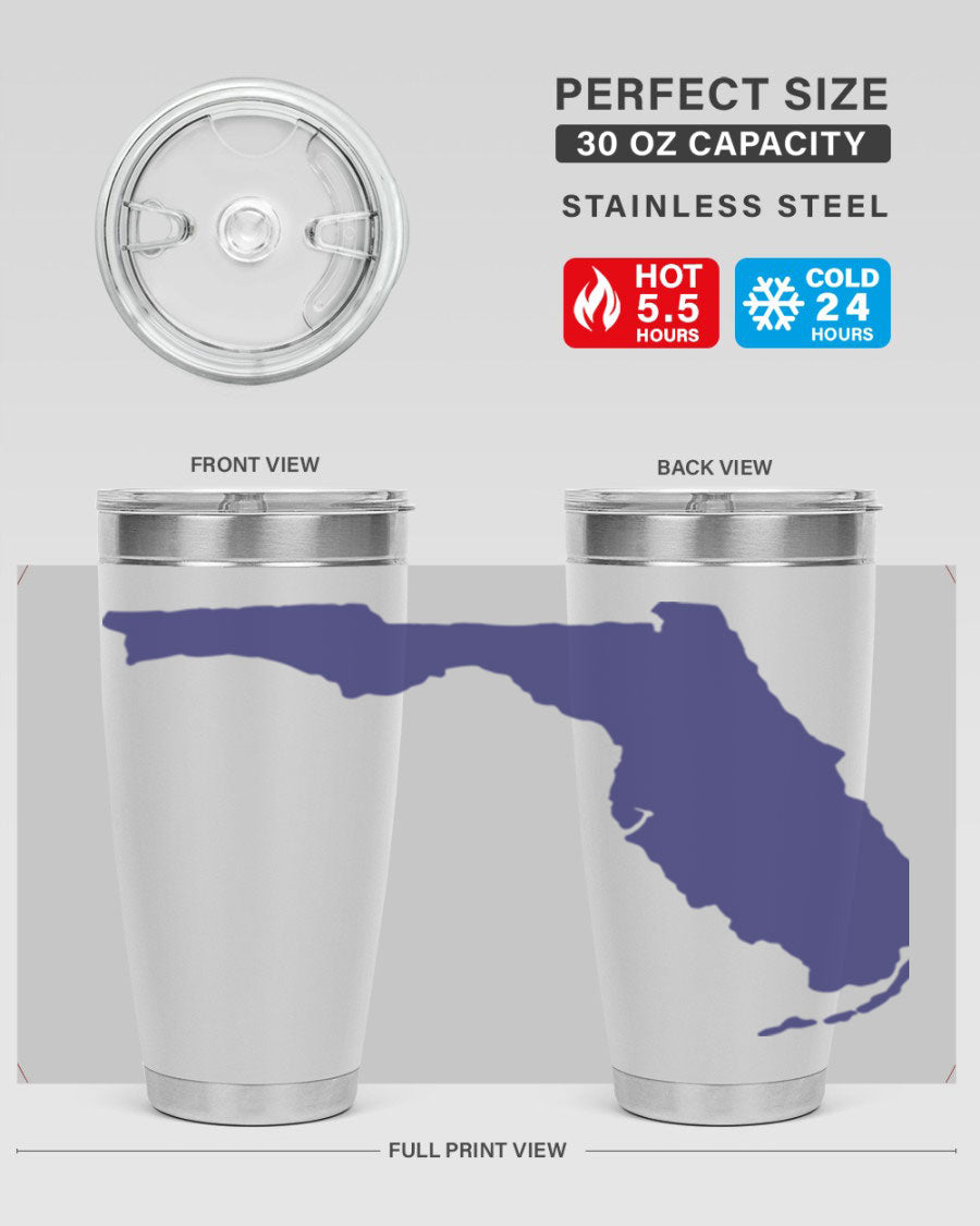 Florida 42# Tumbler featuring a double wall vacuum design, copper lining, and a drink-thru lid, perfect for hot and cold beverages.