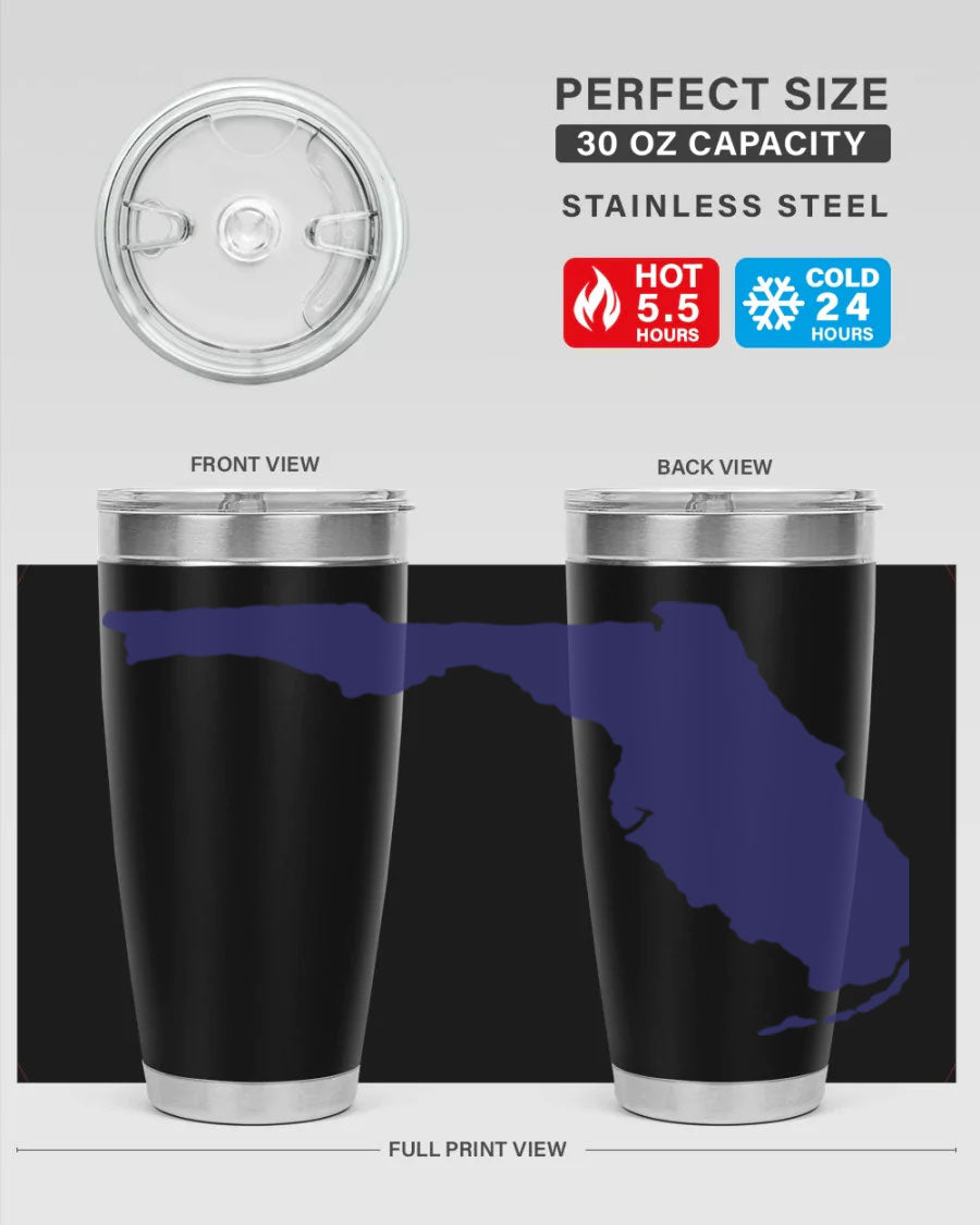 Florida 42# Tumbler featuring a double wall vacuum design, copper lining, and a drink-thru lid, perfect for hot and cold beverages.