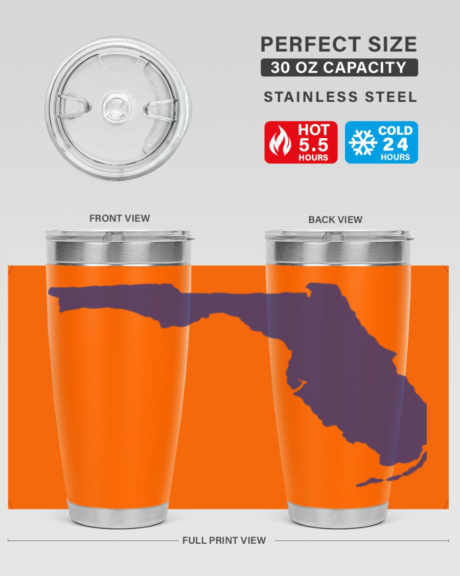 Florida 42# Tumbler featuring a double wall vacuum design, copper lining, and a drink-thru lid, perfect for hot and cold beverages.