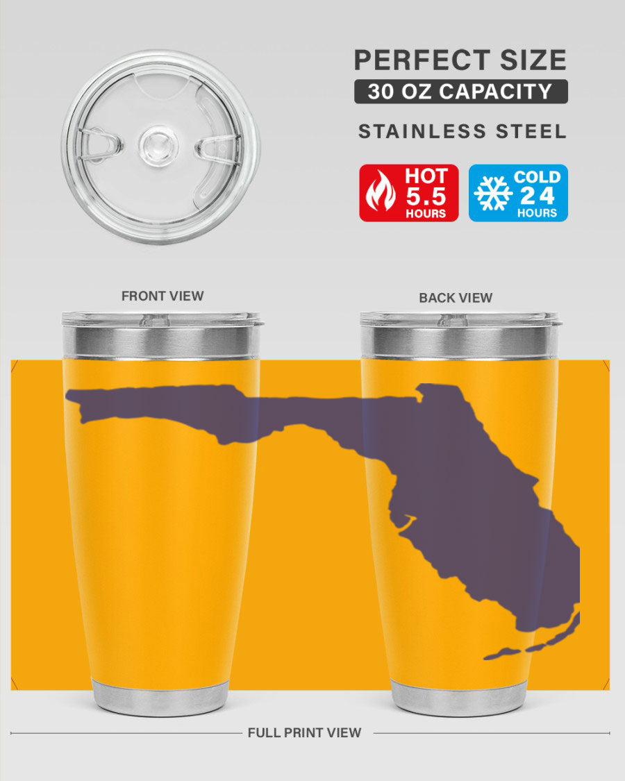 Florida 42# Tumbler featuring a double wall vacuum design, copper lining, and a drink-thru lid, perfect for hot and cold beverages.