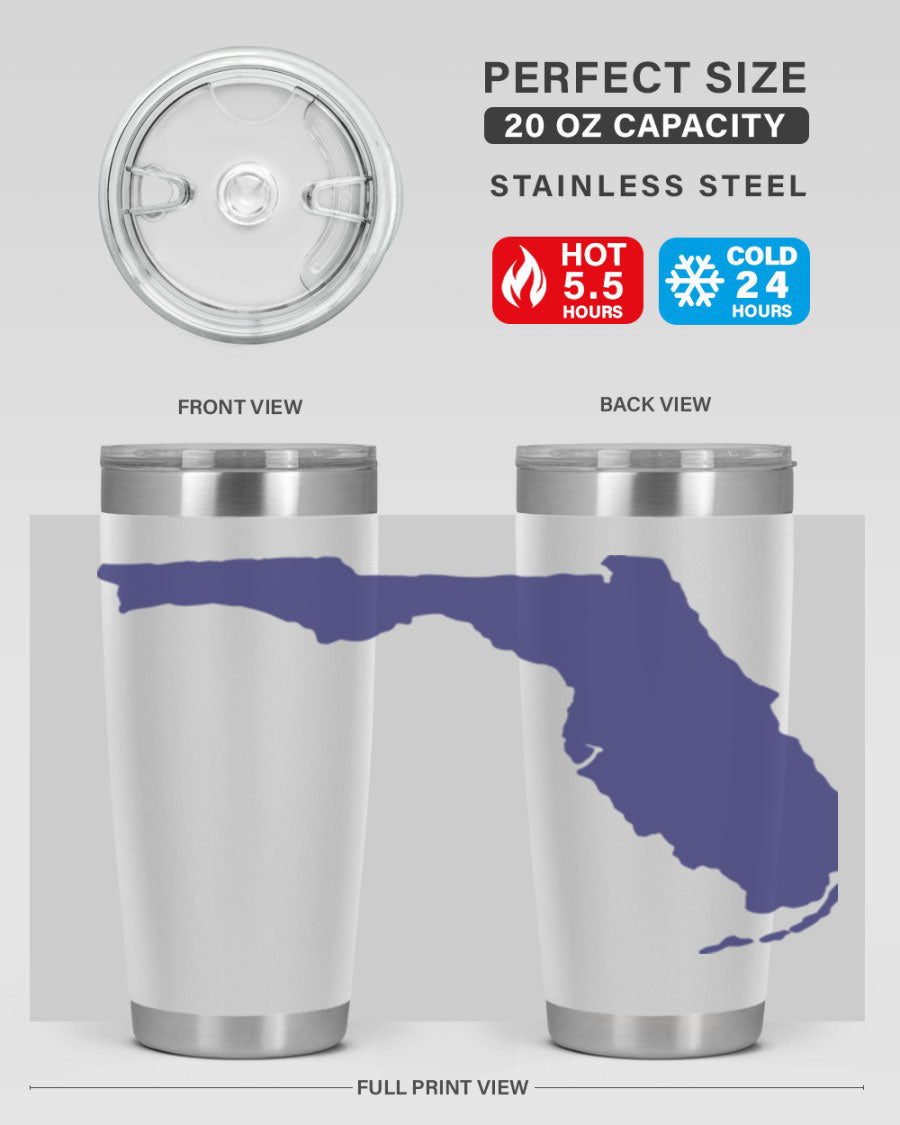 Florida 42# Tumbler featuring a double wall vacuum design, copper lining, and a drink-thru lid, perfect for hot and cold beverages.