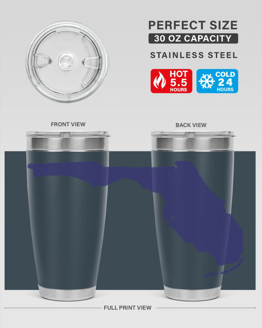 Florida 42# Tumbler featuring a double wall vacuum design, copper lining, and a drink-thru lid, perfect for hot and cold beverages.