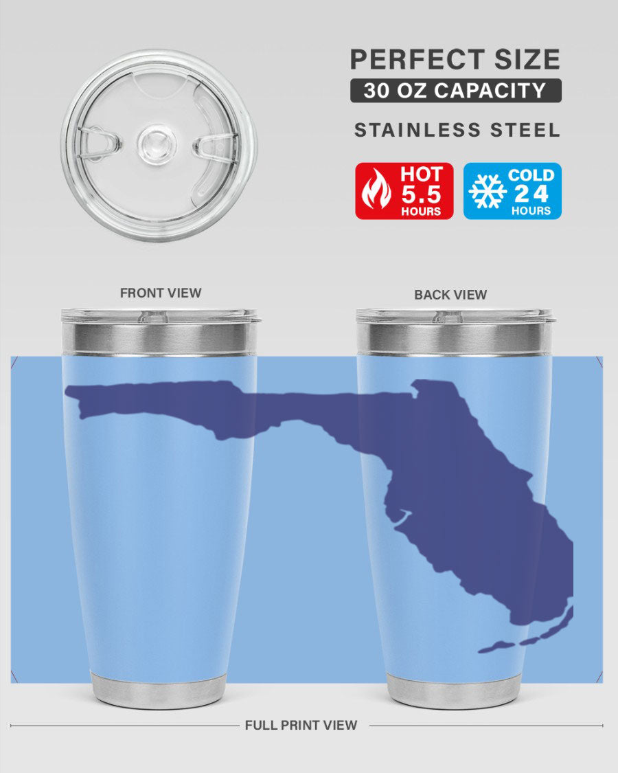 Florida 42# Tumbler featuring a double wall vacuum design, copper lining, and a drink-thru lid, perfect for hot and cold beverages.