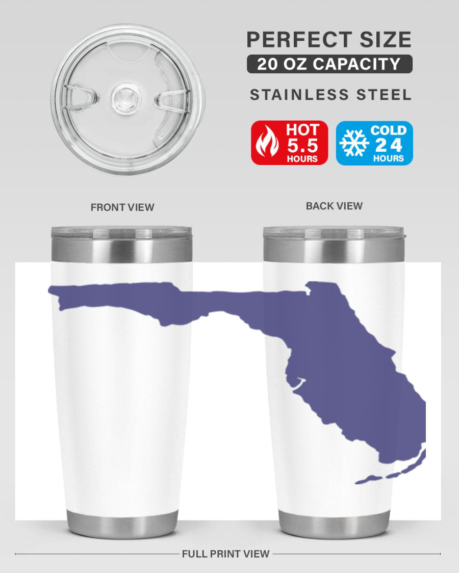 Florida 42# Tumbler featuring a double wall vacuum design, copper lining, and a drink-thru lid, perfect for hot and cold beverages.